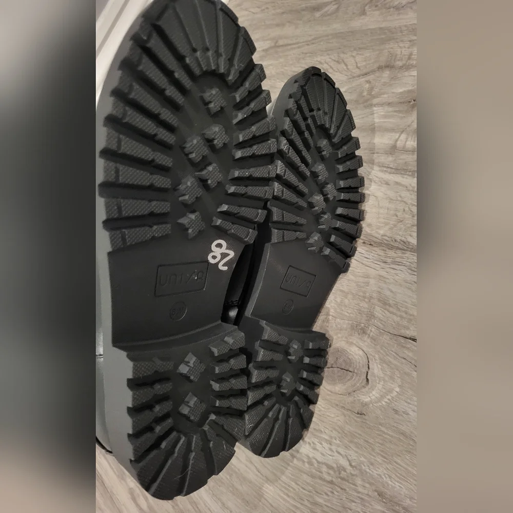 Black Ankle Boots with Gold Buckle - Picture 5 of 5